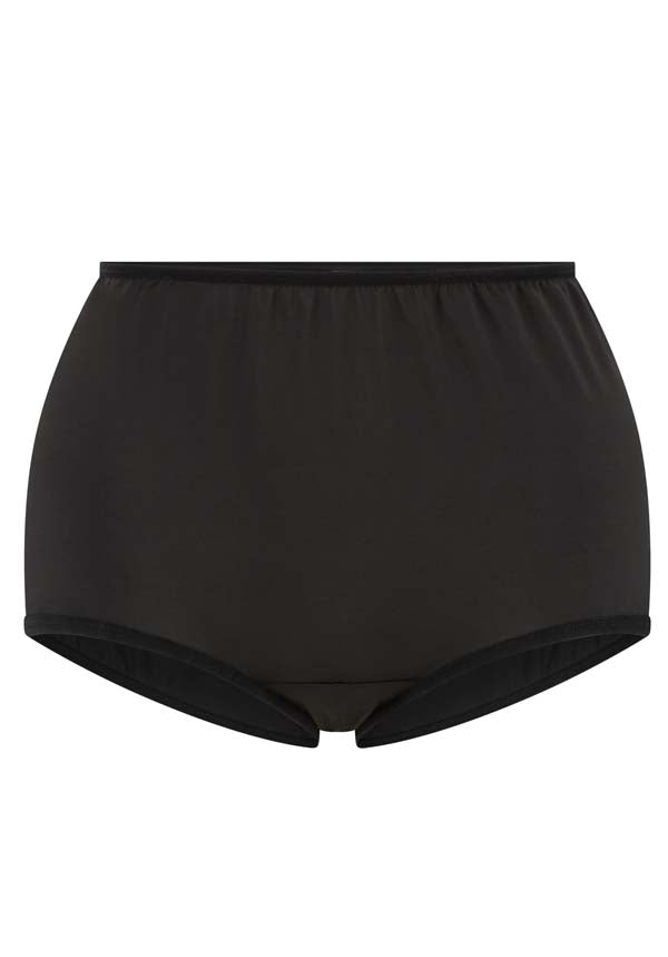 Pk of 3 Ultra Soft Microfiber Full Brief (Black)