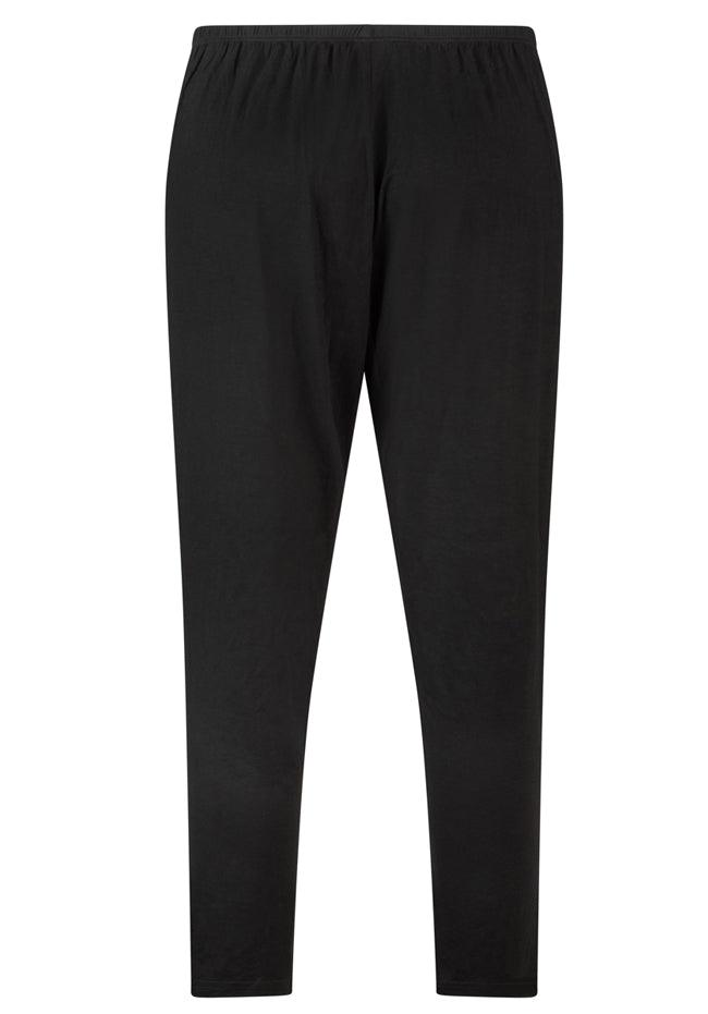 Plus Size Tapered Leg Stretch Pants Black