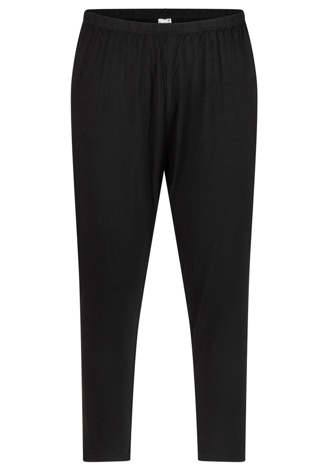 Plus Size Tapered Leg Stretch Pants Black